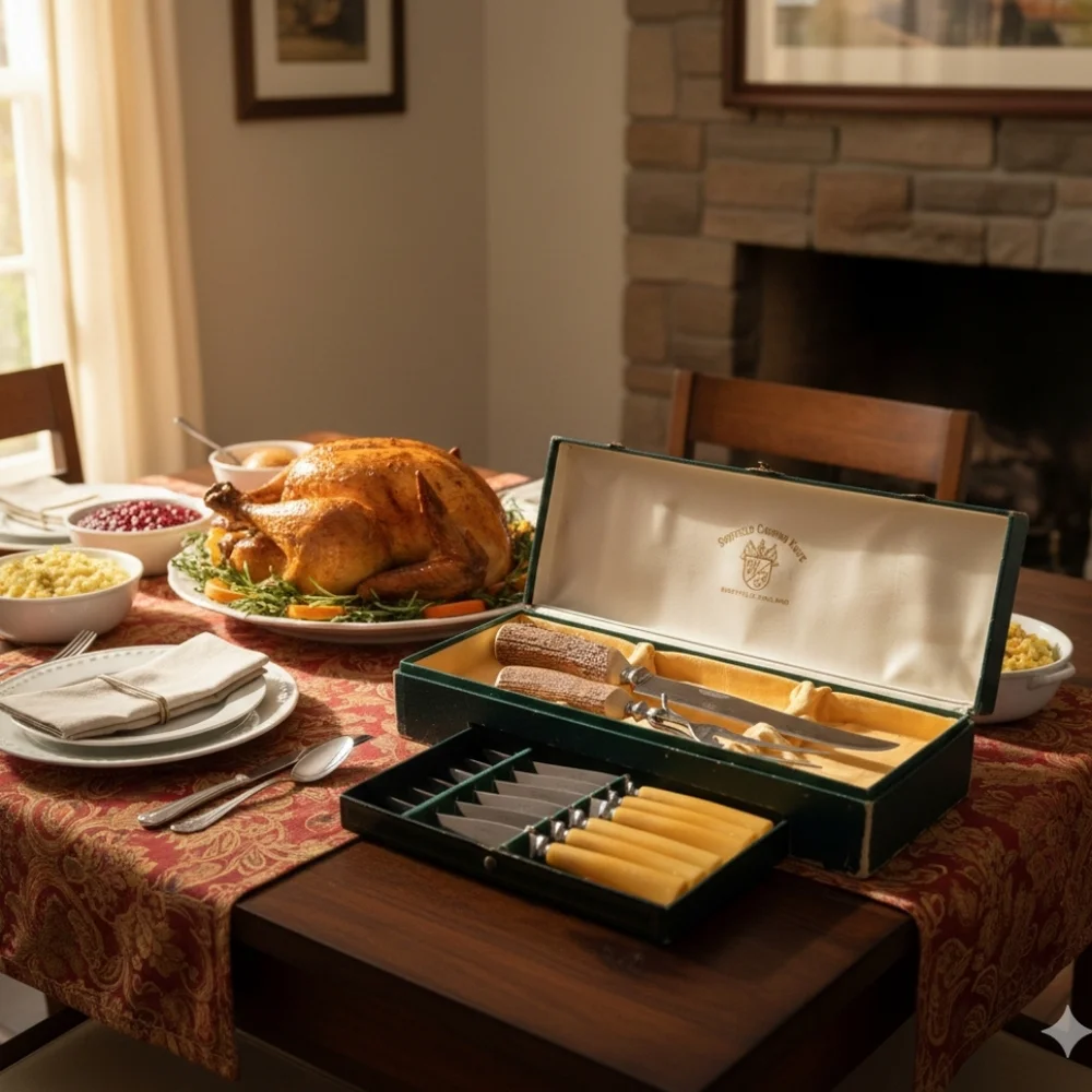 Sheffield Thanksgiving Carving Knife and serving fork set